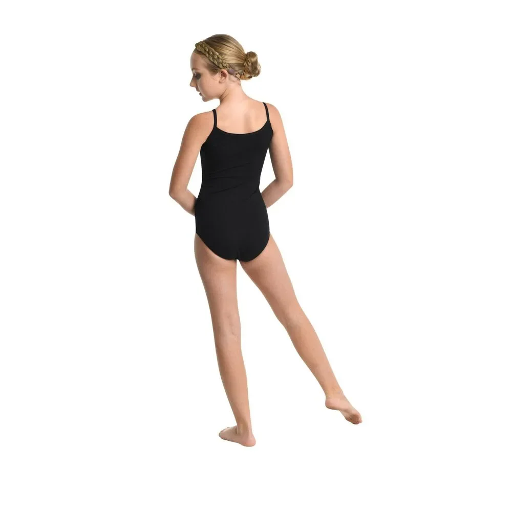 Pre-Owned Dance Leotard Basic Camisole Cotton High Back Black XL Child